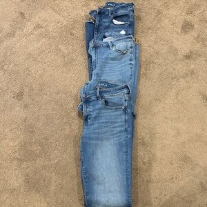 3 American Eagle Skinny Kick Jeans